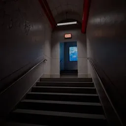 Underground stairwells exit