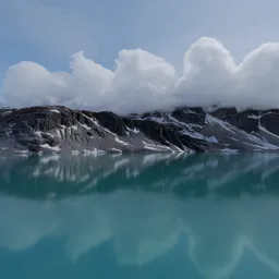 Glacier Mountain Lake Landscape