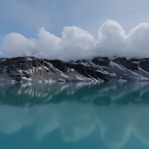 Glacier Mountain Lake Landscape