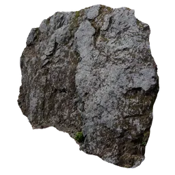 Highly detailed 3D granite cliff model for Blender with textures from a British Columbia scan.