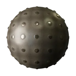 2K PBR scratched rivet metal texture for 3D modeling with realistic displacement detail.