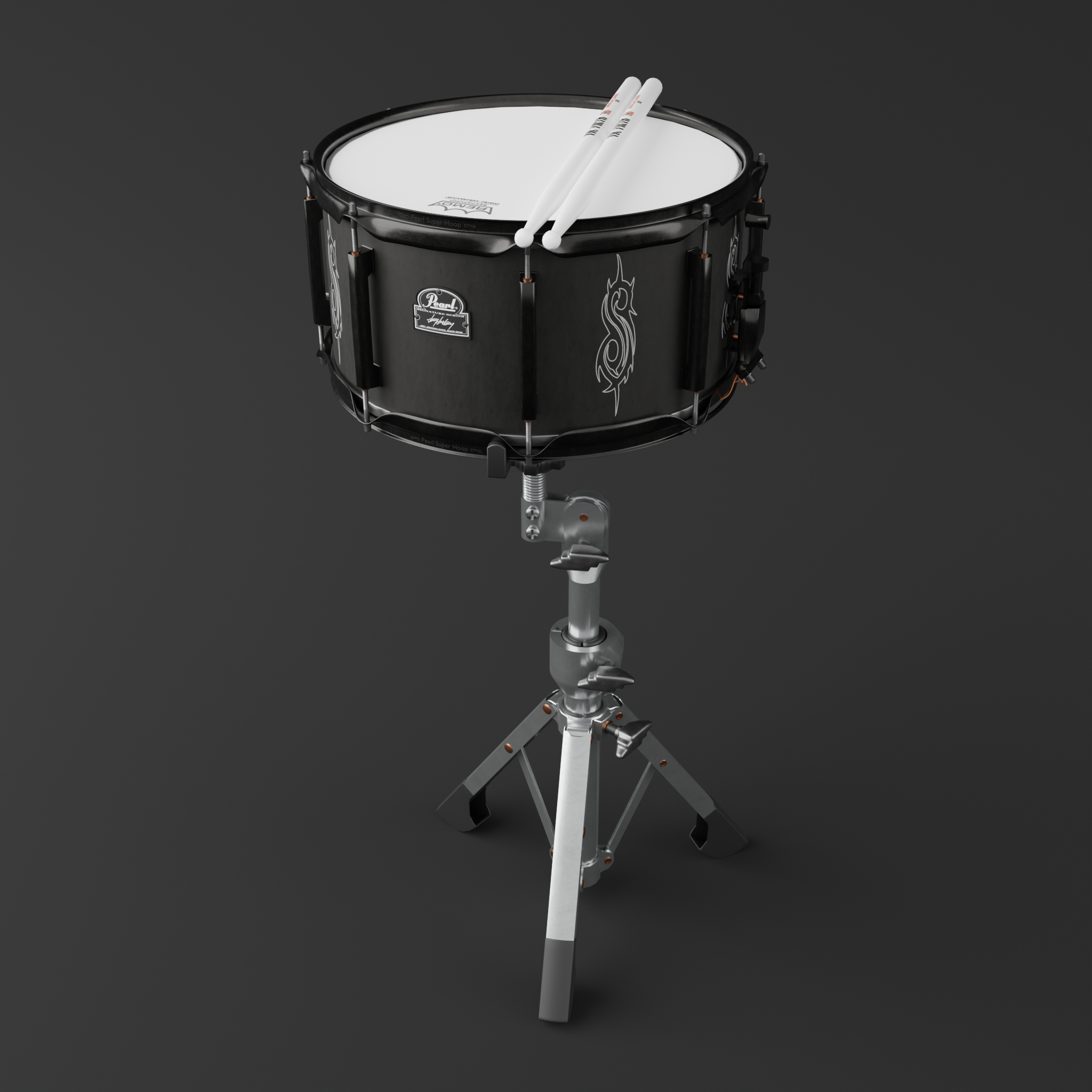 Snare Drum and Stand FREE 3D Instruments models BlenderKit