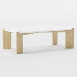 Ash wood coffee table