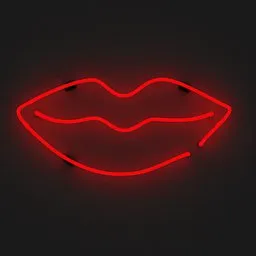 Red Lips Neon Light Sign