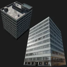 Modern Strip Window Office Building