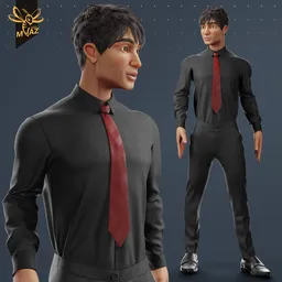 Stylized Corporate Business Man Rigged