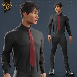 Stylized Corporate Business Man Rigged