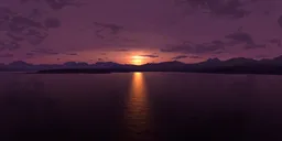 Purple Large Sun Sunset