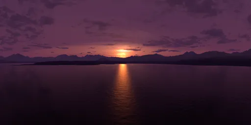 Purple Large Sun Sunset