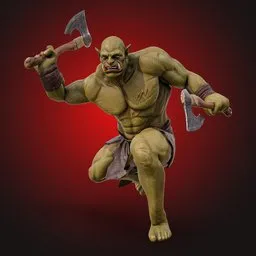 Orc Warrior Rigged Animated +55