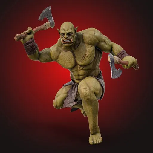 Orc Warrior Rigged Animated +55