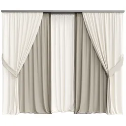 MI Silk And Cotton Curtain Set