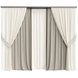 MI Silk And Cotton Curtain Set