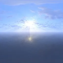 Sky with sunbeams