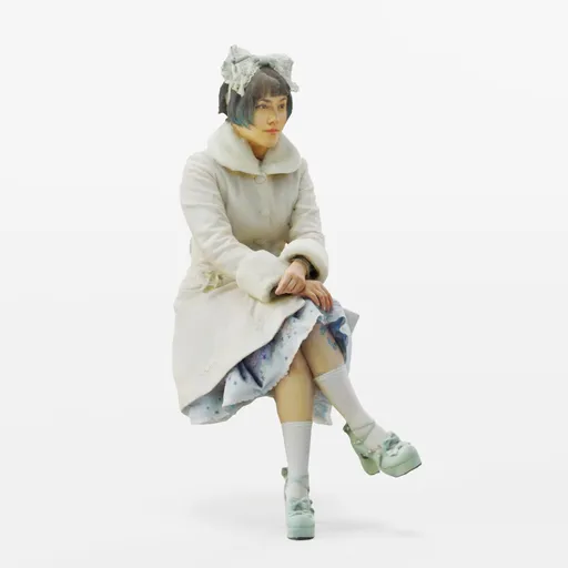 Sitting Kawaii Girl