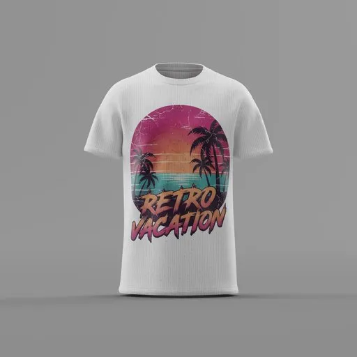 Retro Vacation Sunset Palm T-Shirt