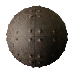 Rusty Riveted Metal Plates