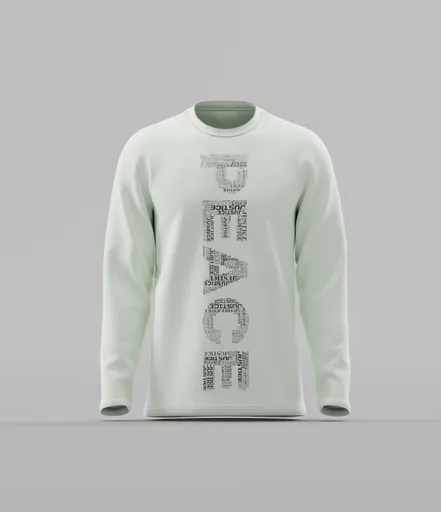 Men's Long Sleeve "JUSTICE" Graphic Tee