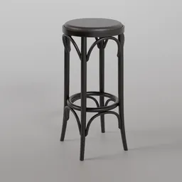 73 Barstool B123 - Black Grain