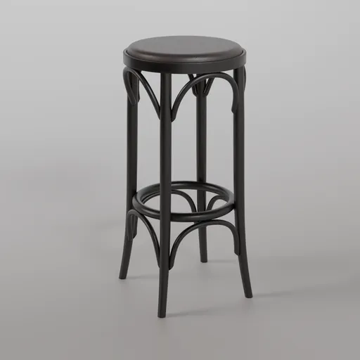 73 Barstool B123 - Black Grain