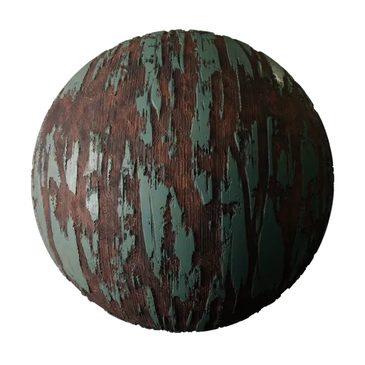 Worn Blue Painted Wood