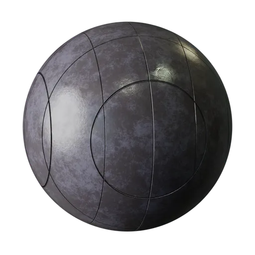 High-resolution dark blue-gray ceramic tile texture for PBR material in 3D modeling and rendering.