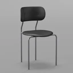 Modern Dining Chair with Metal Frame