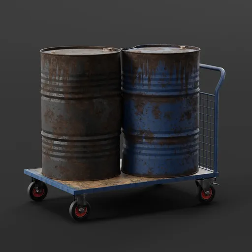 Trolley with barrels