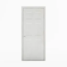 White painted wooden door