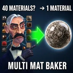 Multi-Mat Baker - Bake Multiple Materials into One PBR Texture Set in One Click