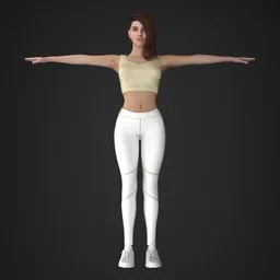 Woman Athletic Outfit Rigged