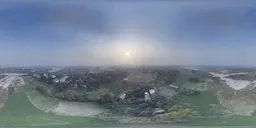 Foggy Village Panorama