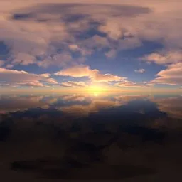 The calm sea reflects the beautiful sky