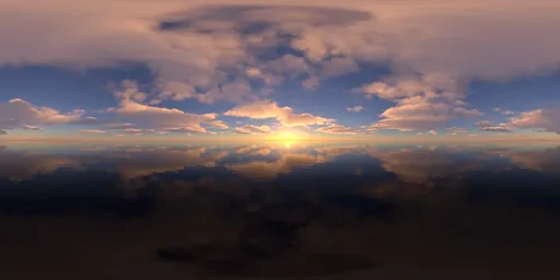The calm sea reflects the beautiful sky