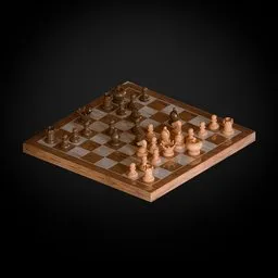 Wooden chess set design