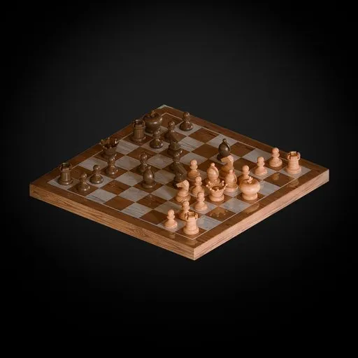 Wooden chess set design
