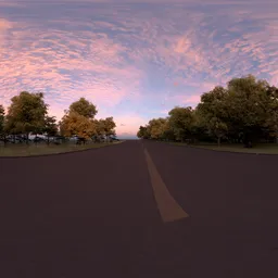 Street road cloud evening redsky