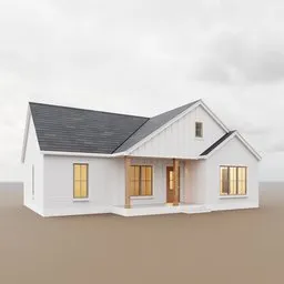 FarmHouse Style Home (52054HZ)