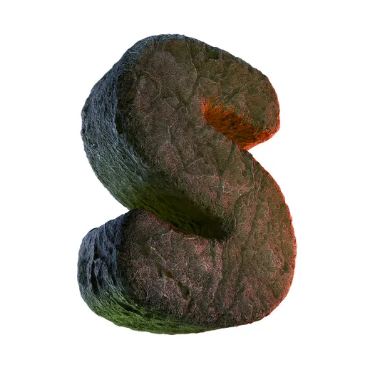 S Letter of Alphabet Stone Carved