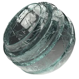 Fractured Scratched Glass