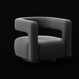 3D model of a stylish modern chair, optimized for Blender rendering, perfect for virtual interior design.