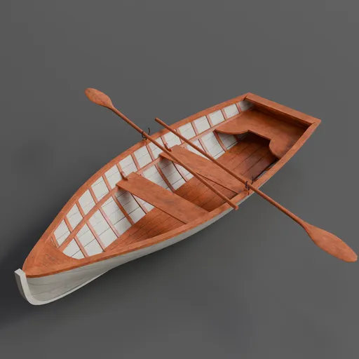 Painted row boat