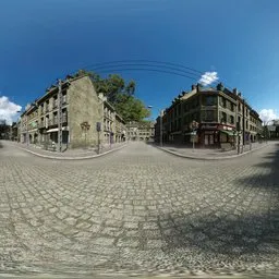 Sunny European Town Street