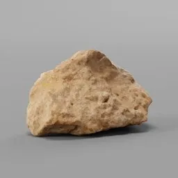 High-resolution 3D scanned rock with detailed 4K textures, suitable for Blender rendering and environmental design.