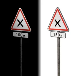 Road sign Intersection French std (AB1)