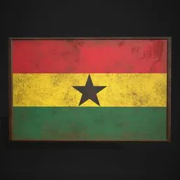 Ghana Flag Picture Frame