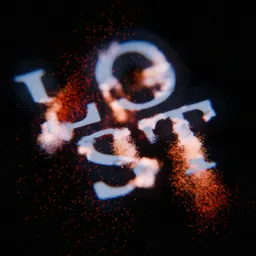 Lost Typography Dispersing Smoke Dust