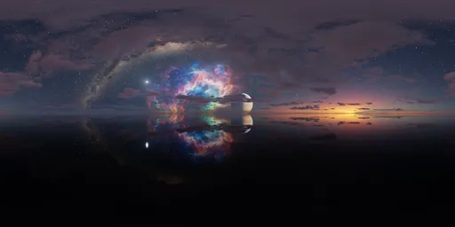 Sci-fi Pure Night Sky Nebula