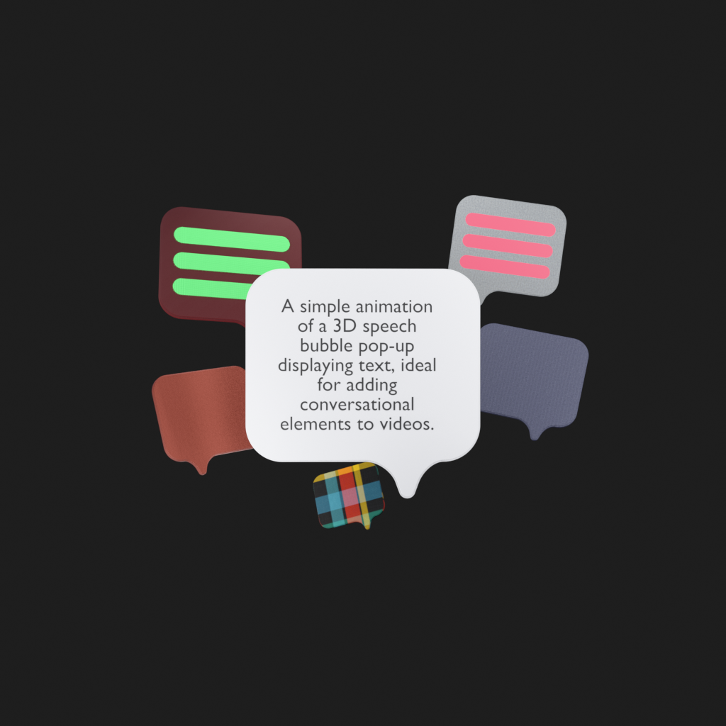 Speech Bubble Popup Animation | Typography scenes | Blendkit