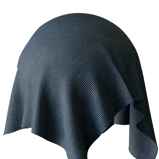 Navy Ribbed Fabric